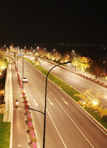 Lin'an város Qianjin Avenue 1. szakaszának táj zöldítése és világítástechnika